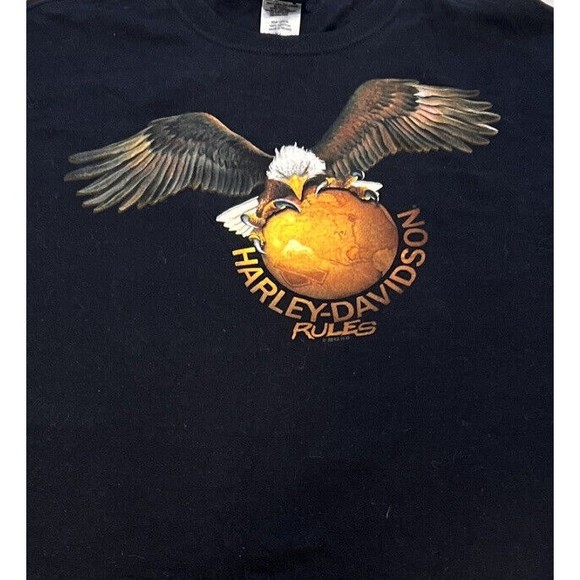 Harley Davidson Black T shirt XL Tee Columbia TN 2012 South of Nashville Rules - Picture 1 of 8